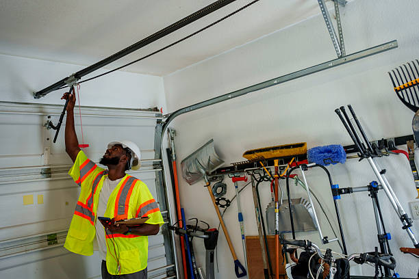 Professional Garage Door Panel Replacement technician working in Hallandale Beach, FL